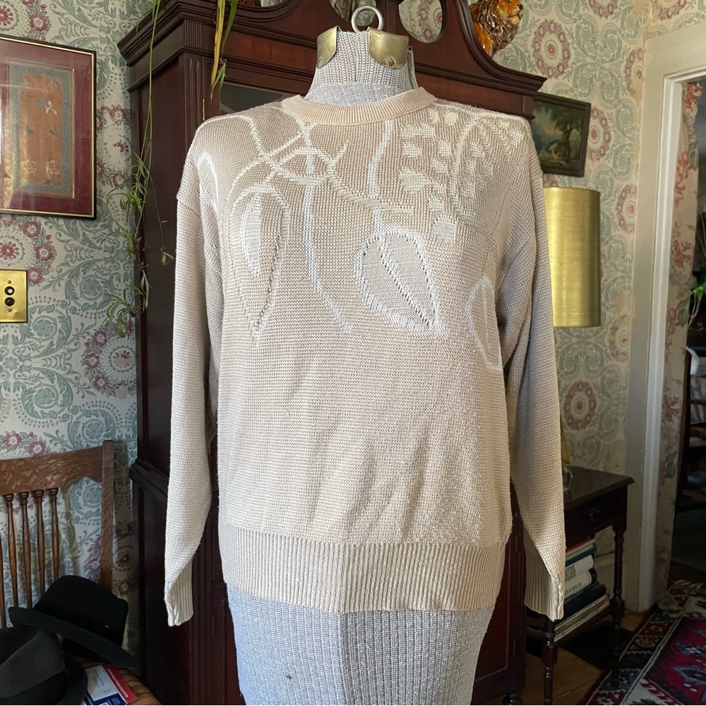 VINTAGE 1980s Tan Sweater